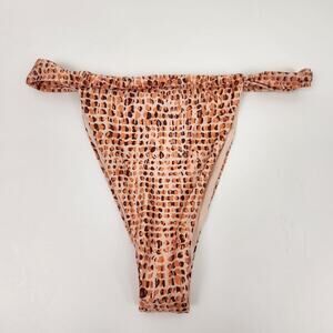 L*Space Gina Bitsy Bikini Bottom in Wild Bunch Orange Size Medium